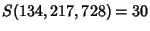 $S(134,217,728)=30$