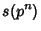 $\displaystyle s(p^n)$