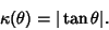 \begin{displaymath}
\kappa(\theta)=\vert\tan\theta\vert.
\end{displaymath}