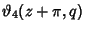 $\displaystyle \vartheta _4(z+\pi,q)$