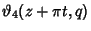 $\displaystyle \vartheta _4(z+\pi t,q)$