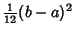 $\displaystyle {\textstyle{1\over 12}}(b-a)^2$