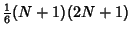 $\displaystyle {\textstyle{1\over 6}}(N+1)(2N+1)$