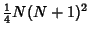 $\displaystyle {\textstyle{1\over 4}}N(N+1)^2$