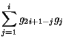 $\displaystyle \sum_{j=1}^i g_{2i+1-j}g_j$