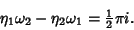 \begin{displaymath}
\eta_1\omega_2-\eta_2\omega_1={\textstyle{1\over 2}}\pi i.
\end{displaymath}